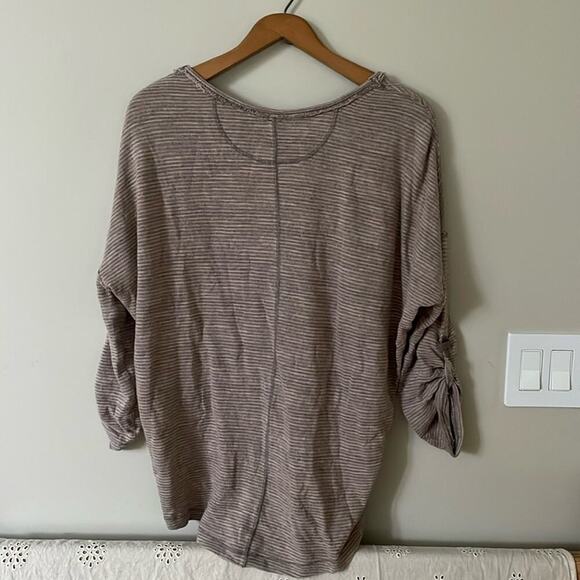 FREE PEOPLE Leo Henley Knit Long-Sleeve Army Green Size XS - Picture 5 of 7